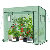 Sekey Tomato Greenhouse 200 x 170 x 77 cm – Walk-in Foil Greenhouse for Balcony & Garden, Sturdy, Winterproof & UV-Resistant, Green